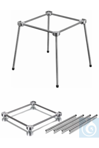 Rostfreier 4-Fuß, 200 x 200 mm, hohe Stabilität, optimale Höhe für Nutzung mit...